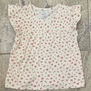 NWT Size Medium (7-8) Wonder Nation Floral Ruffle KnitTop